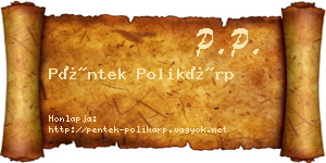 Péntek Polikárp névjegykártya
